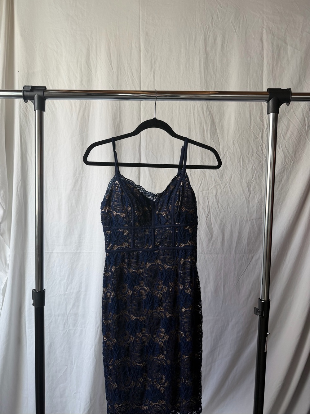Navy Lace Cocktail Dress